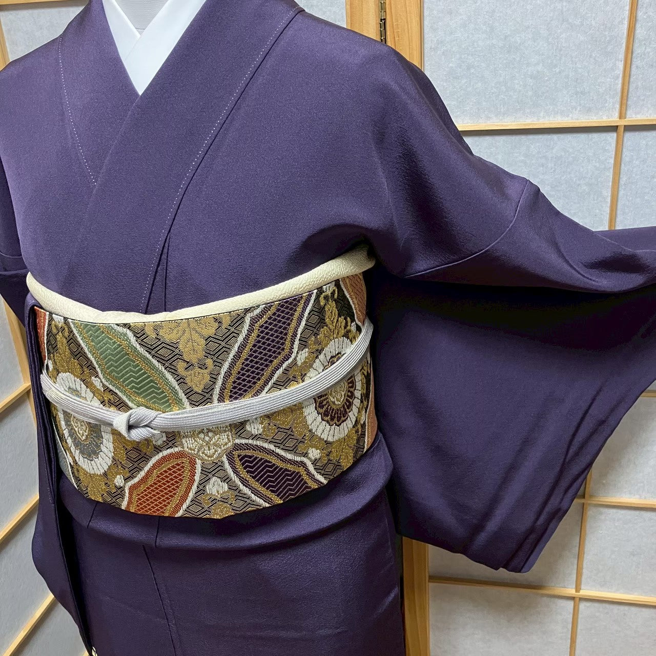 8113# Japanese Tomesode Kimono Vintage Womens Silk Fabric Robe Kimono only sold