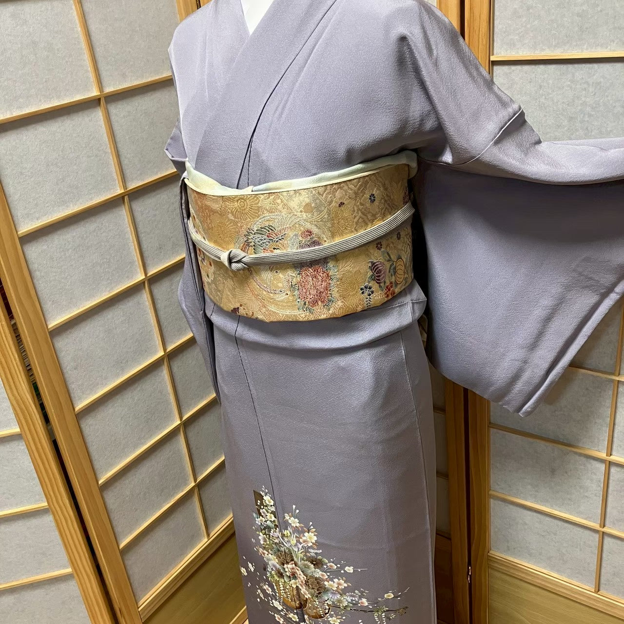 8114# Japanese Tomesode Kimono Vintage Womens Silk Fabric Robe Kimono only sold