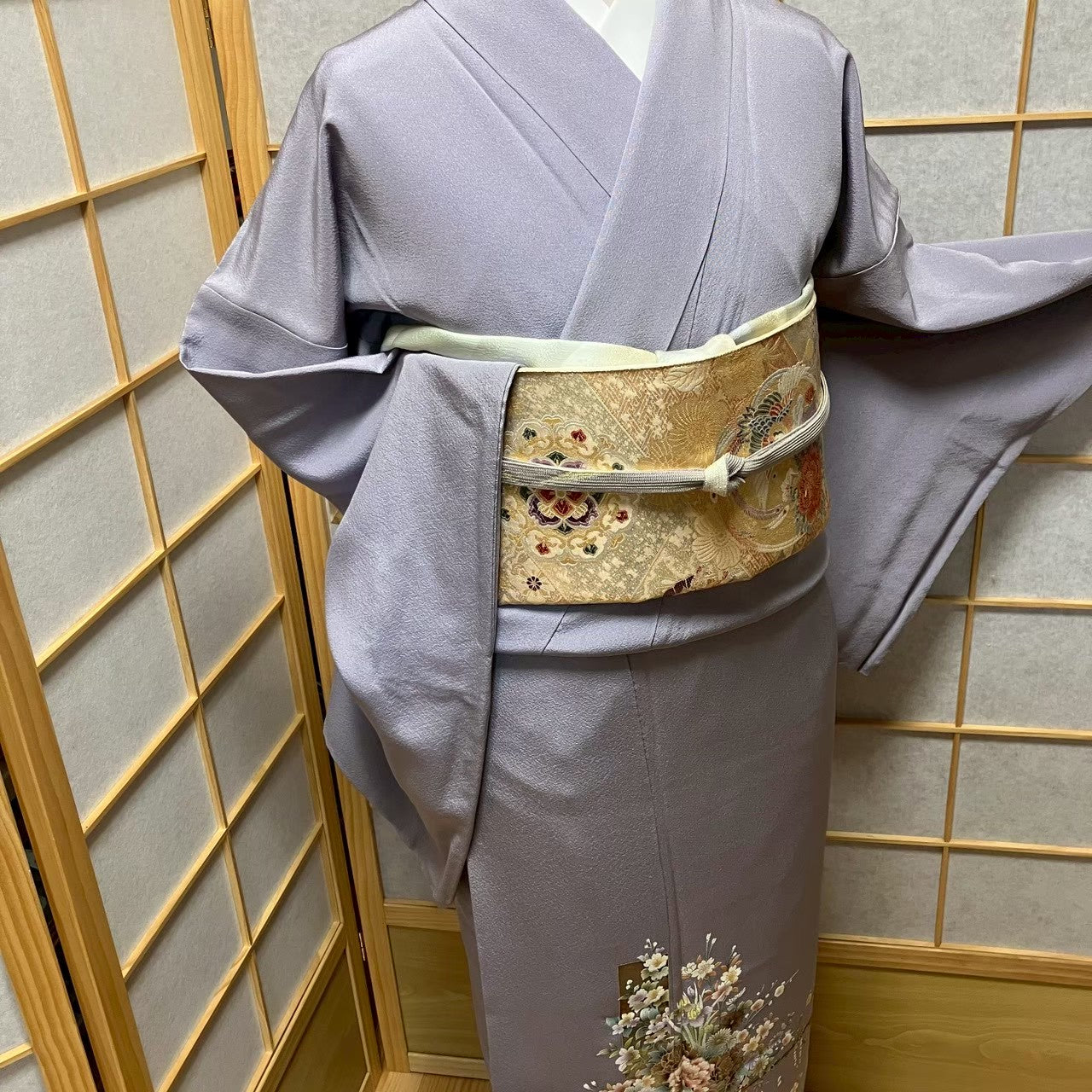 8114# Japanese Tomesode Kimono Vintage Womens Silk Fabric Robe Kimono only sold