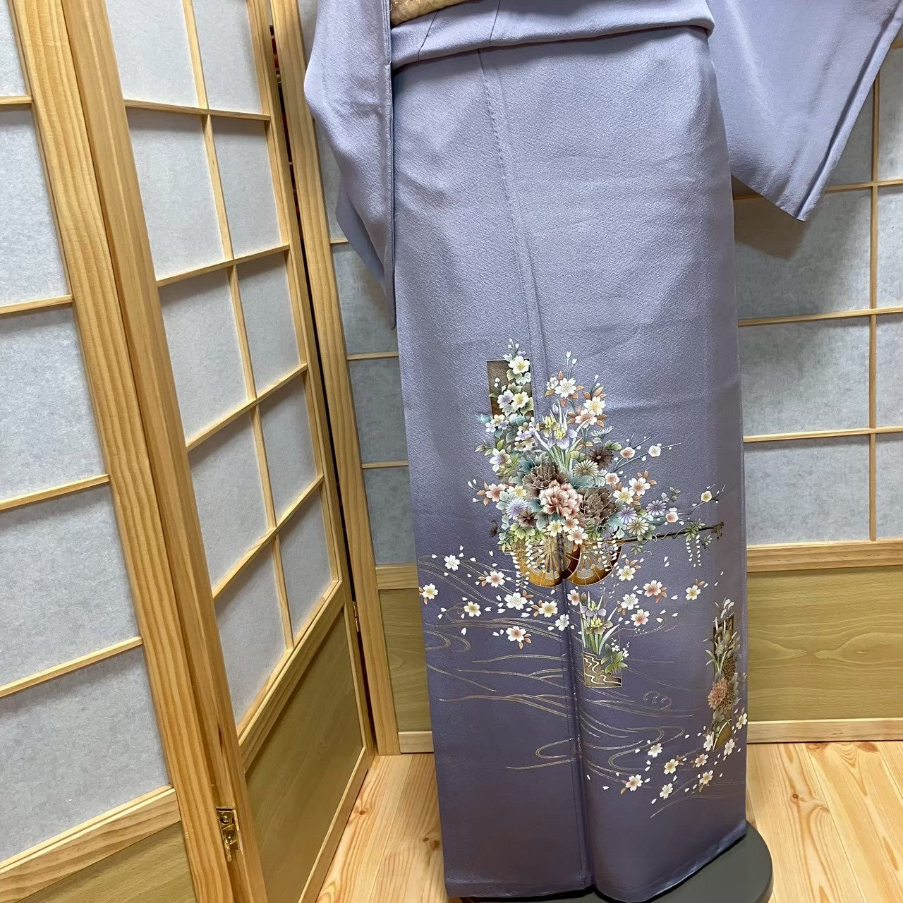 8114# Japanese Tomesode Kimono Vintage Womens Silk Fabric Robe Kimono only sold