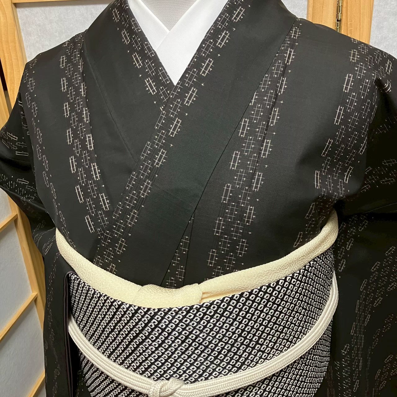 8128# Japanese Kimono Vintage Womens Silk Pongee Fabric Robe Kimono only sold