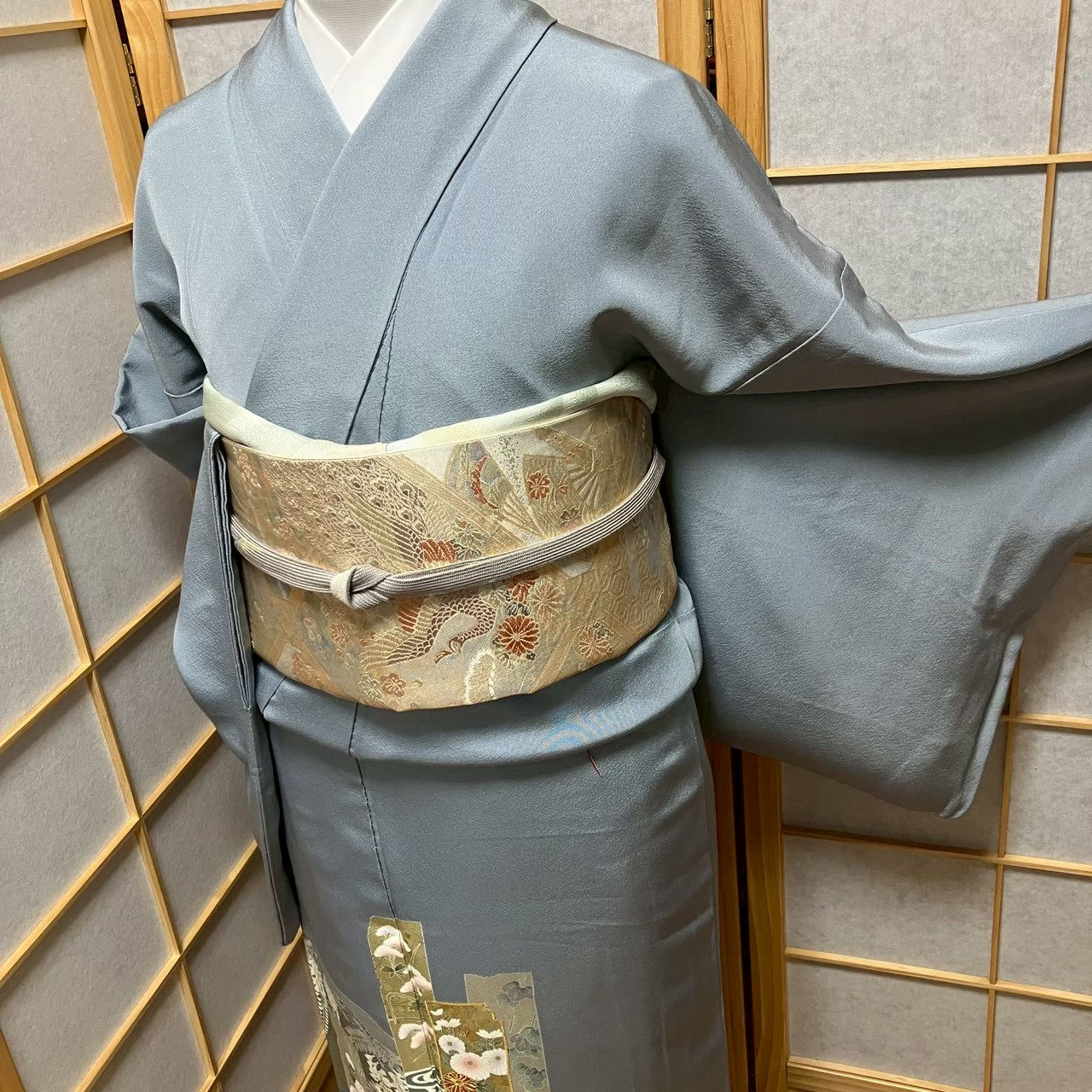 8130# Japanese Tomesode Kimono Vintage Womens Silk Fabric Robe Kimono only sold