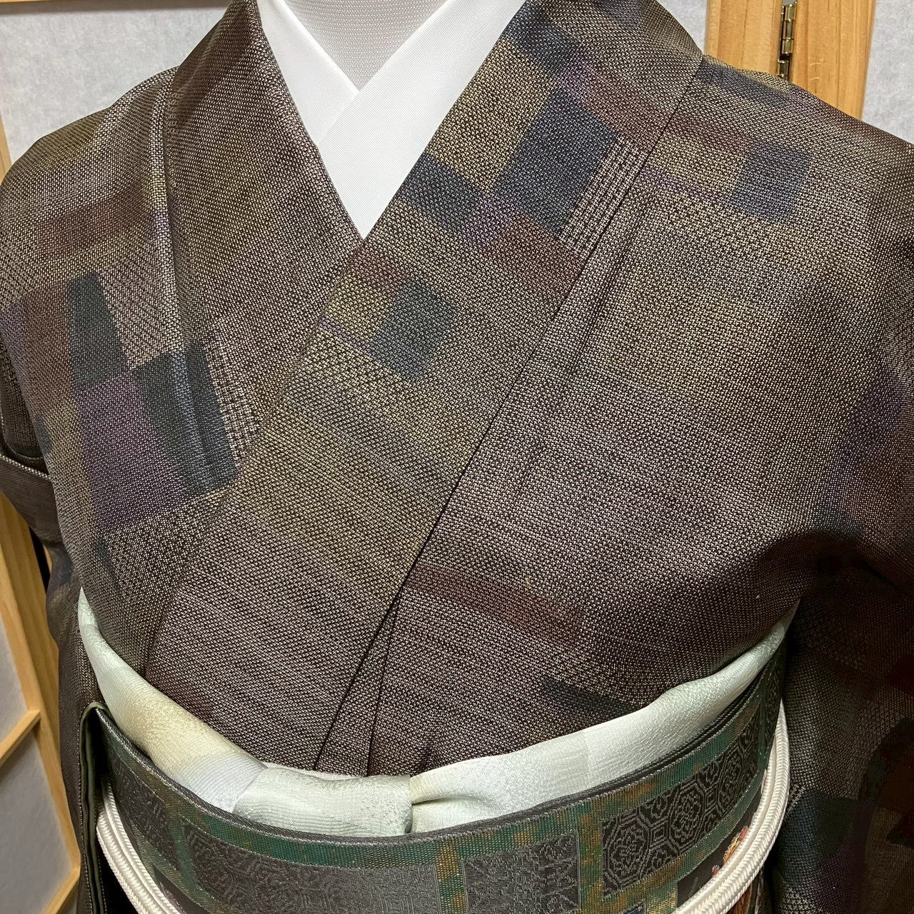 8125# Japanese Kimono Vintage Womens Silk Pongee Fabric Robe Kimono only sold