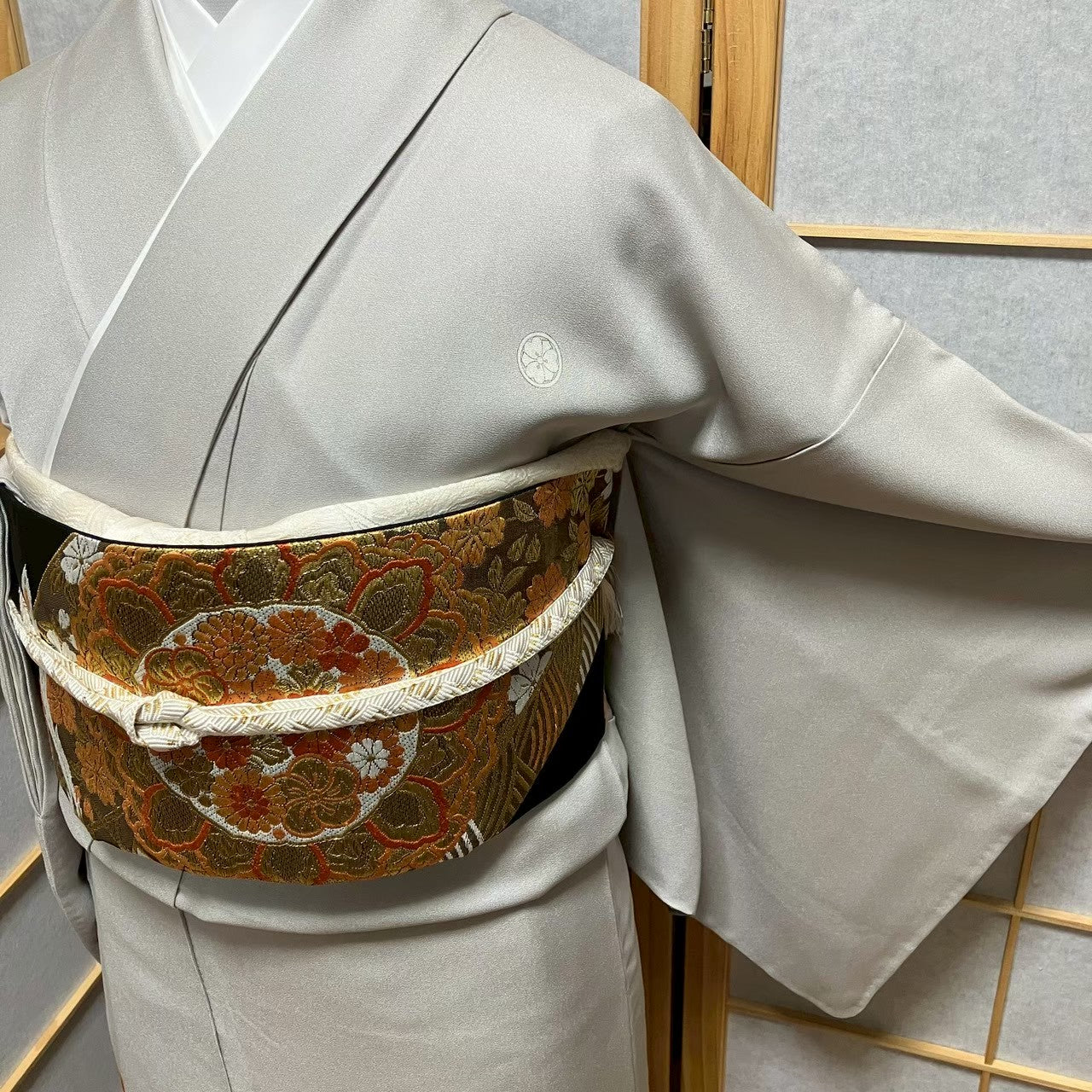 8150# Japanese Tomesode Kimono Vintage Womens Silk Fabric Robe Kimono only sold