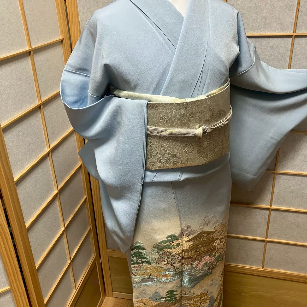 8168# Japanese Tomesode Kimono Vintage Womens Silk Fabric Robe Kimono only sold