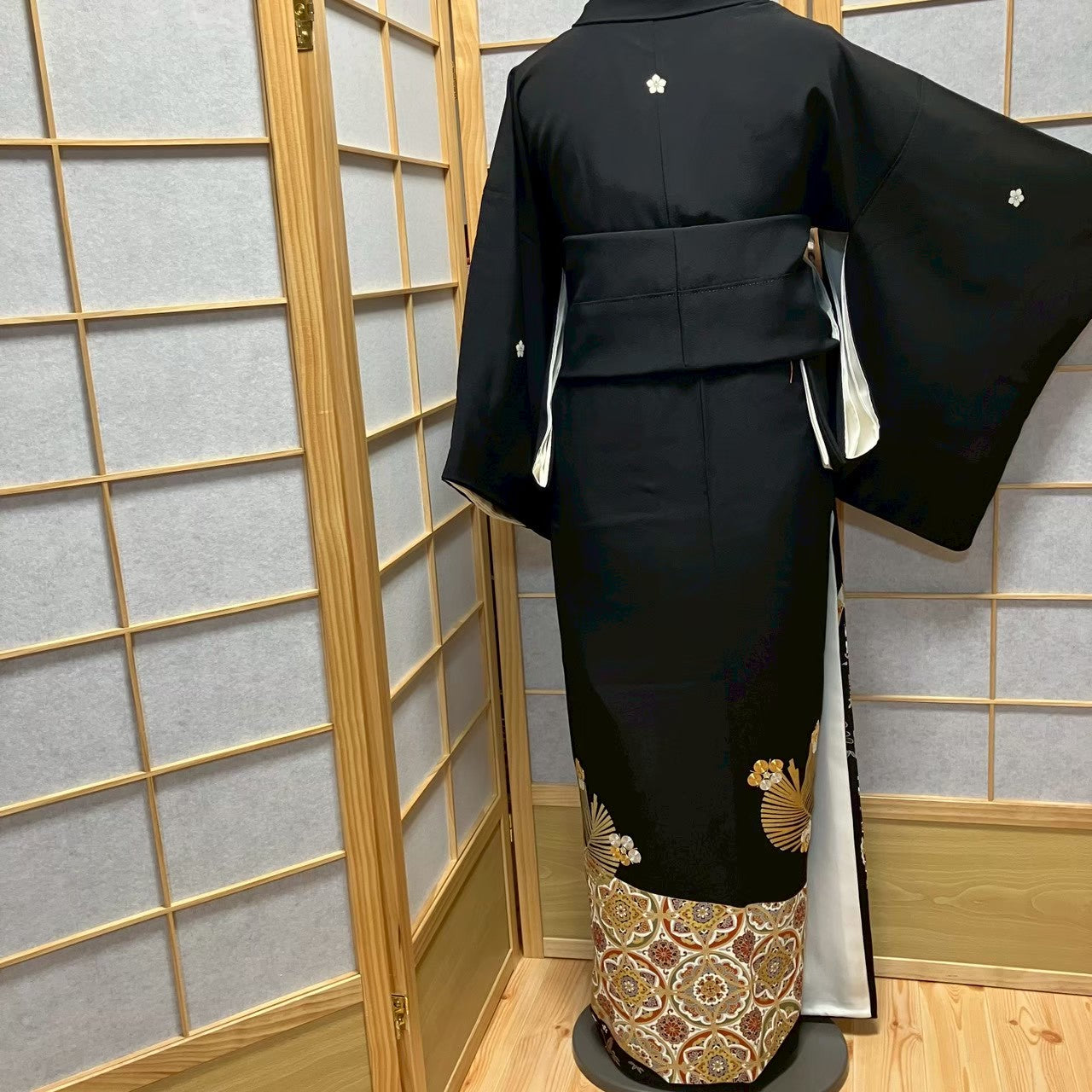 8170# Japanese Tomesode Kimono Vintage Womens Silk Fabric Robe Kimono only sold
