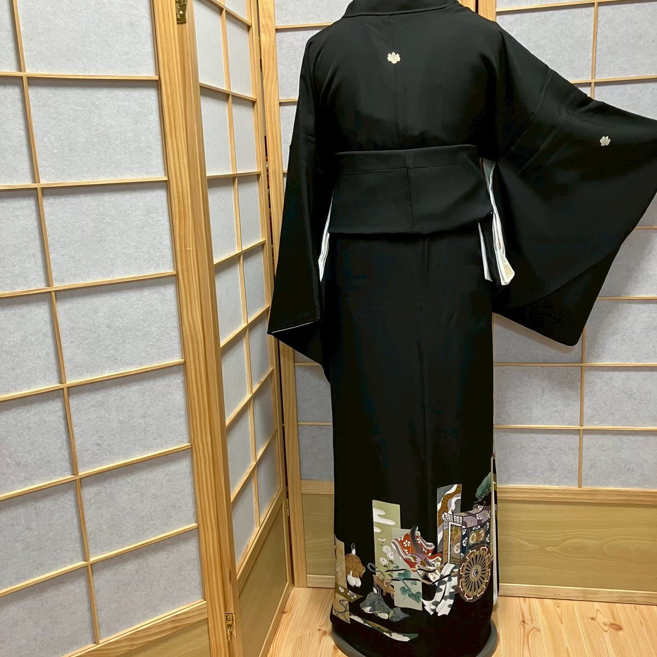 8171# Japanese Tomesode Kimono Vintage Womens Silk Fabric Robe Kimono only sold