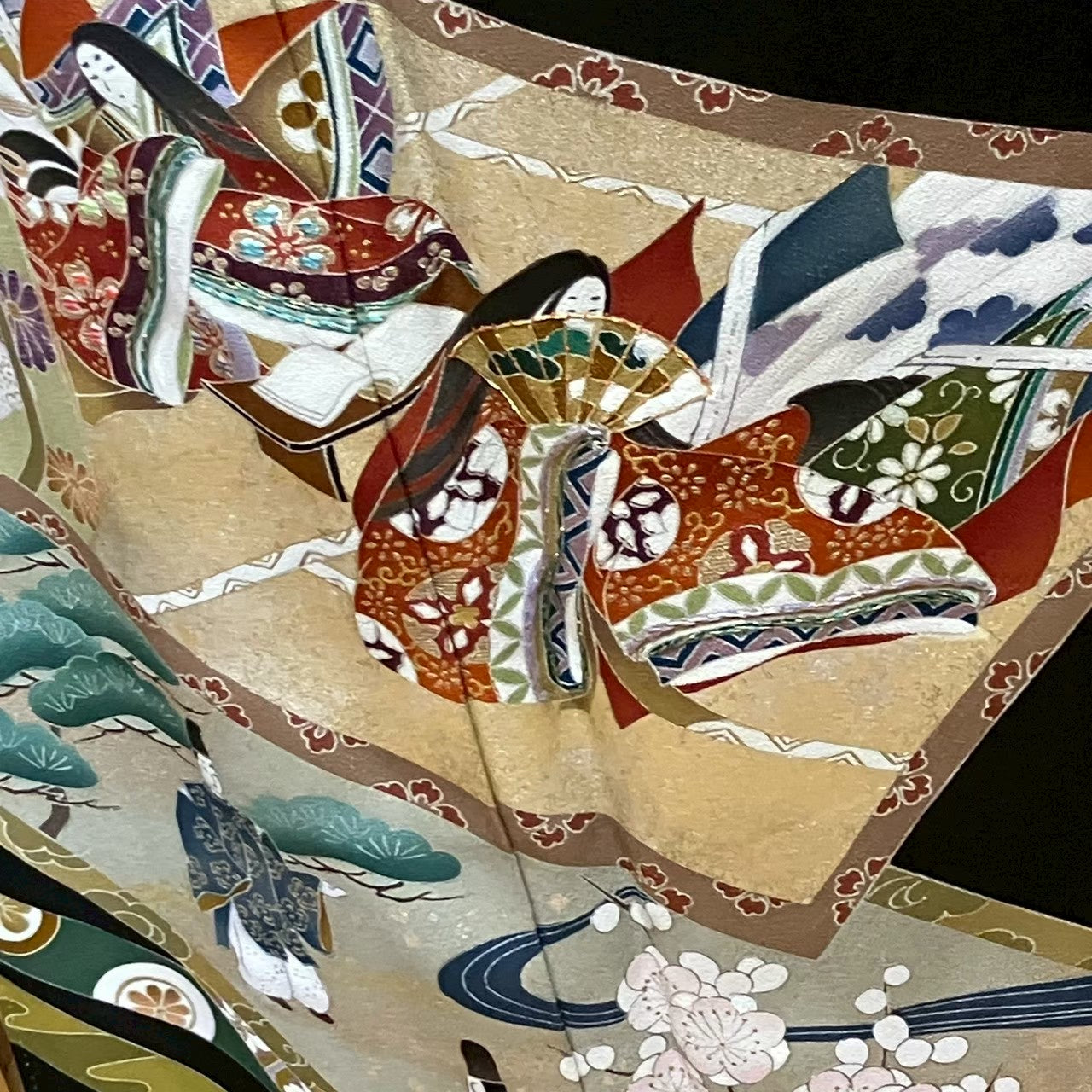 8171# Japanese Tomesode Kimono Vintage Womens Silk Fabric Robe Kimono only sold