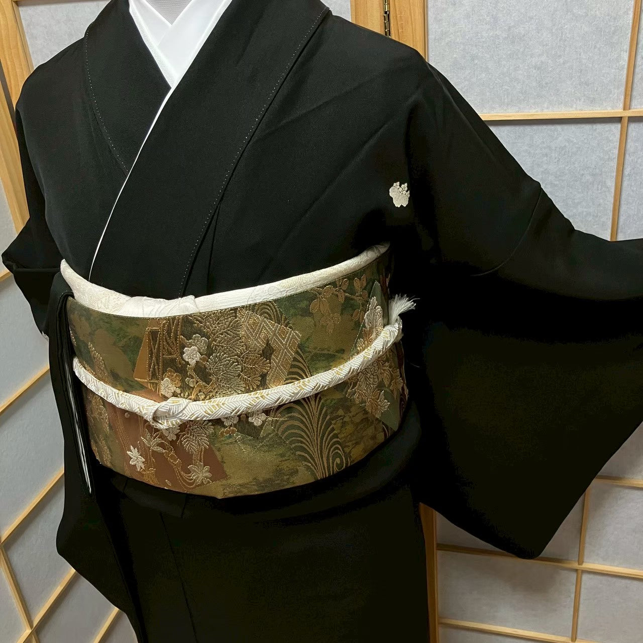 8171# Japanese Tomesode Kimono Vintage Womens Silk Fabric Robe Kimono only sold
