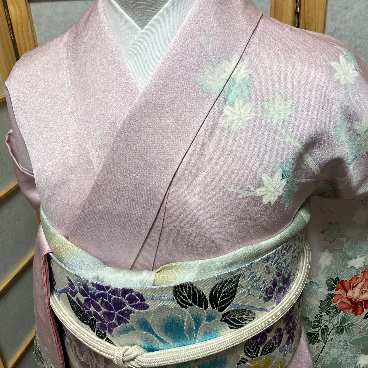 8172# Japanese Kimono Vintage Womens Silk Fabric Robe Kimono only sold