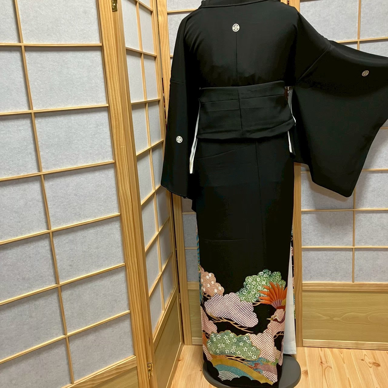 8173# Japanese Tomesode Kimono Vintage Womens Silk Fabric Robe Kimono only sold
