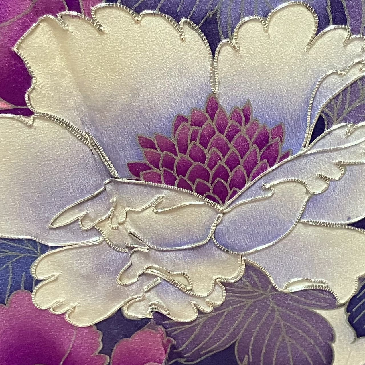 8174# Japanese Vintage Furisode Kimono Obi Obijime Obiage 4-Piece Set Silk Robe