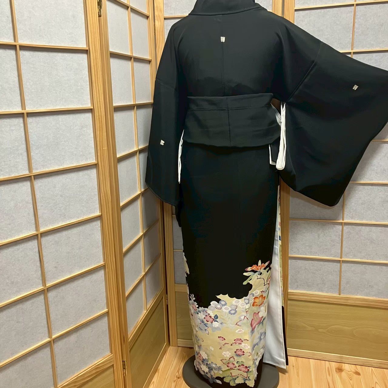 8175# Japanese Tomesode Kimono Vintage Womens Silk Fabric Robe Kimono only sold