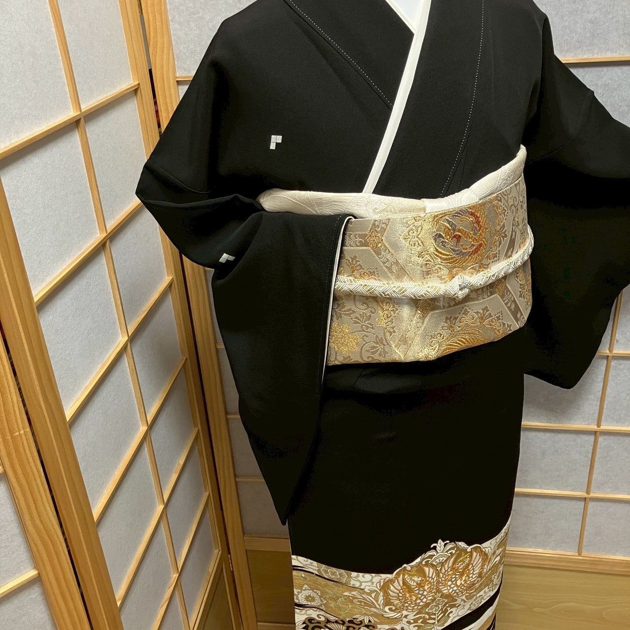 8176# Japanese Tomesode Kimono Vintage Womens Silk Fabric Robe Kimono only sold