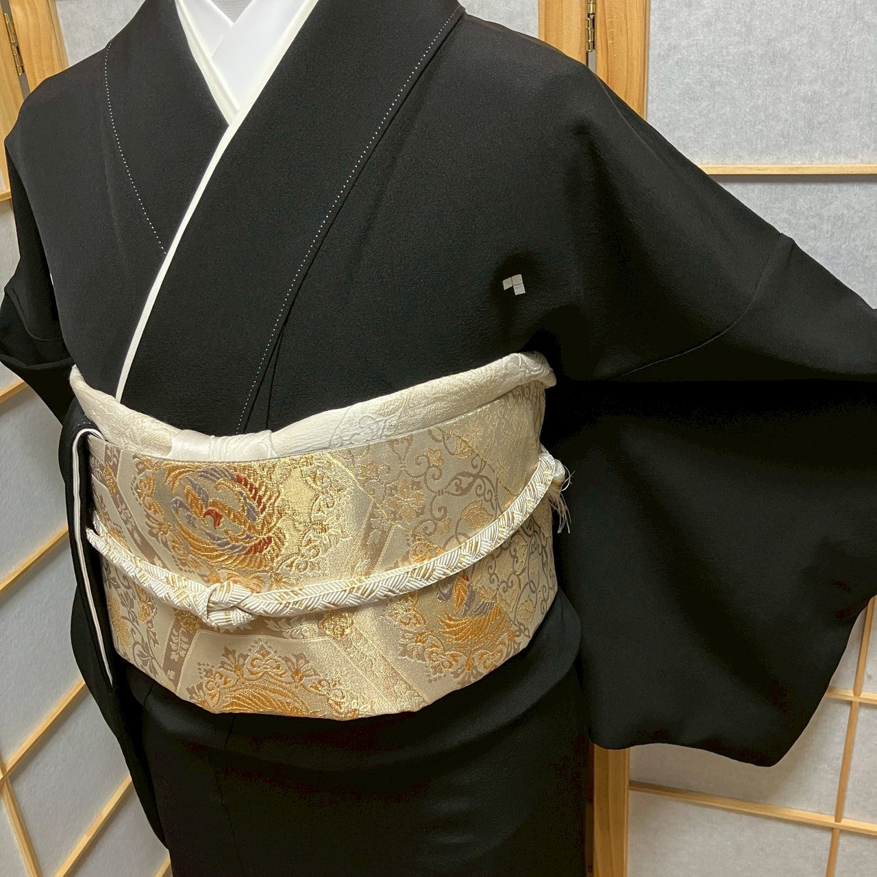 8176# Japanese Tomesode Kimono Vintage Womens Silk Fabric Robe Kimono only sold