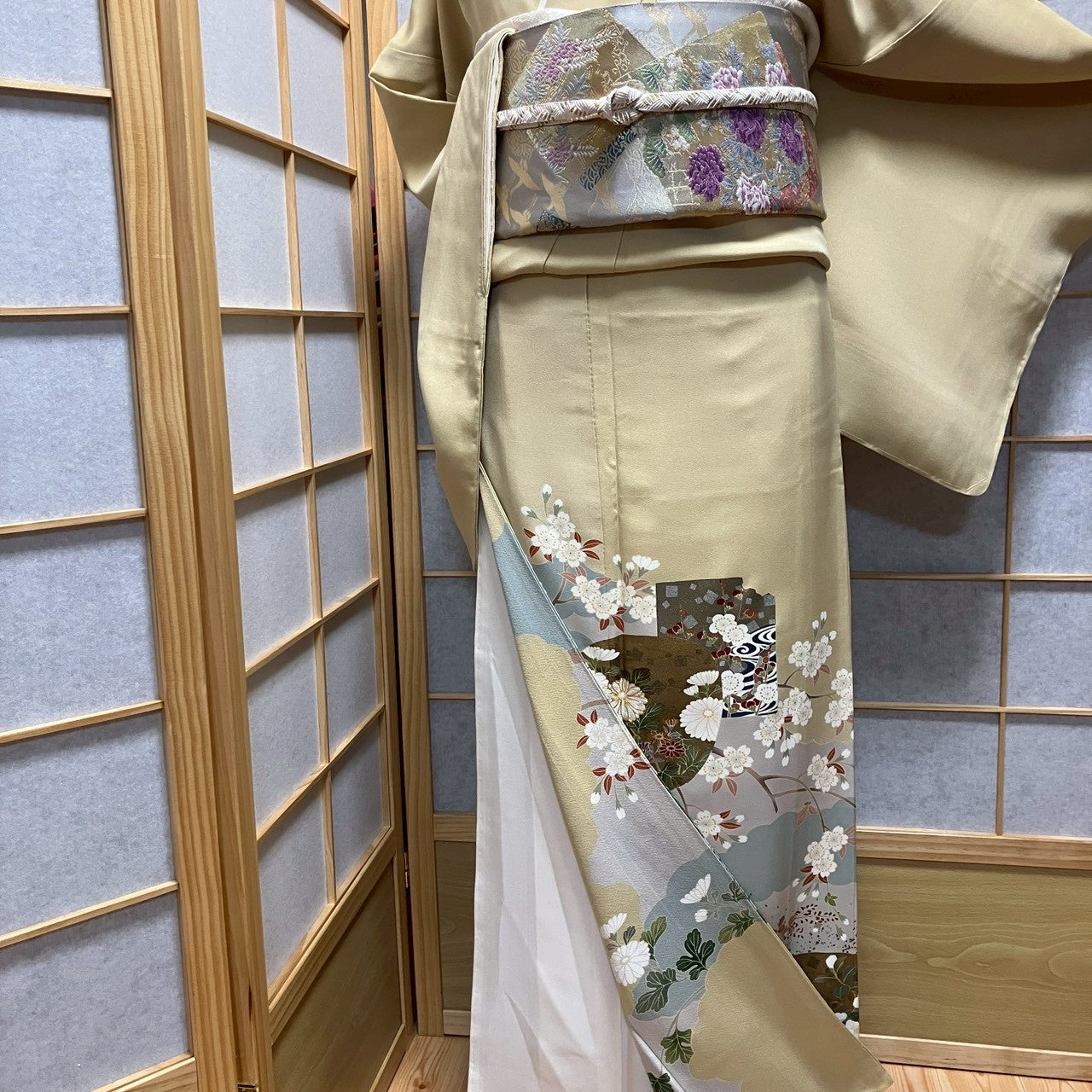 8177# Japanese Tomesode Kimono Vintage Womens Silk Fabric Robe Kimono only sold