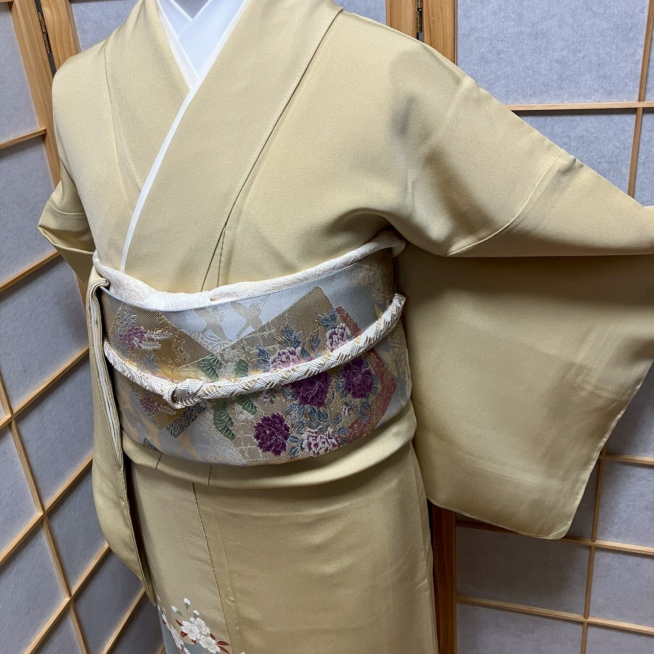 8177# Japanese Tomesode Kimono Vintage Womens Silk Fabric Robe Kimono only sold