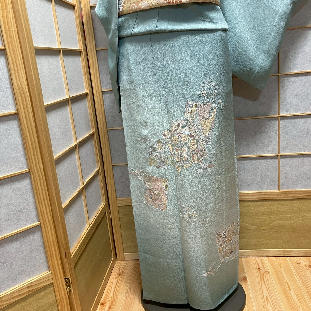 8179# Japanese Tomesode Kimono Vintage Womens Silk Fabric Robe Kimono only sold