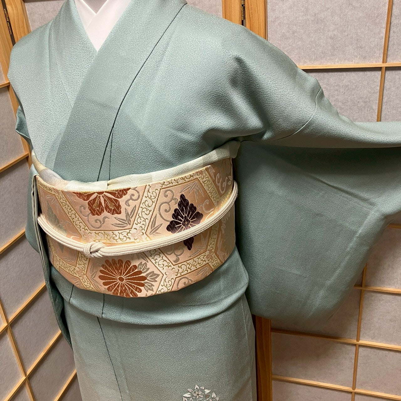 8179# Japanese Tomesode Kimono Vintage Womens Silk Fabric Robe Kimono only sold
