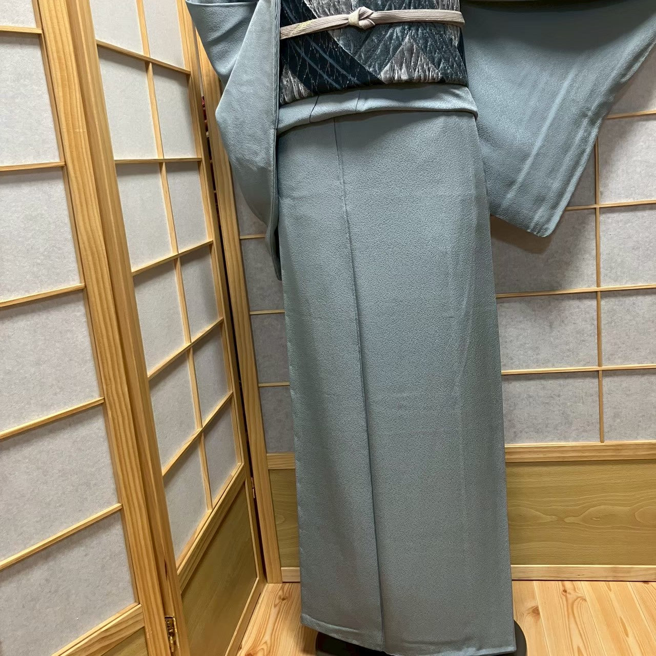 8142# Japanese Plain Kimono Vintage Womens Silk Fabric Robe Kimono only sold