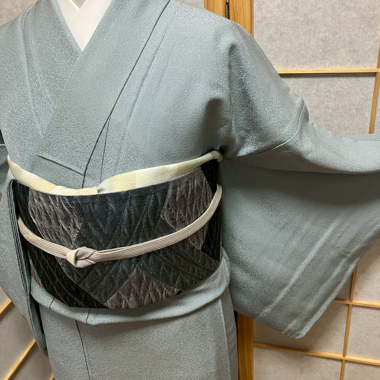 8142# Japanese Plain Kimono Vintage Womens Silk Fabric Robe Kimono only sold