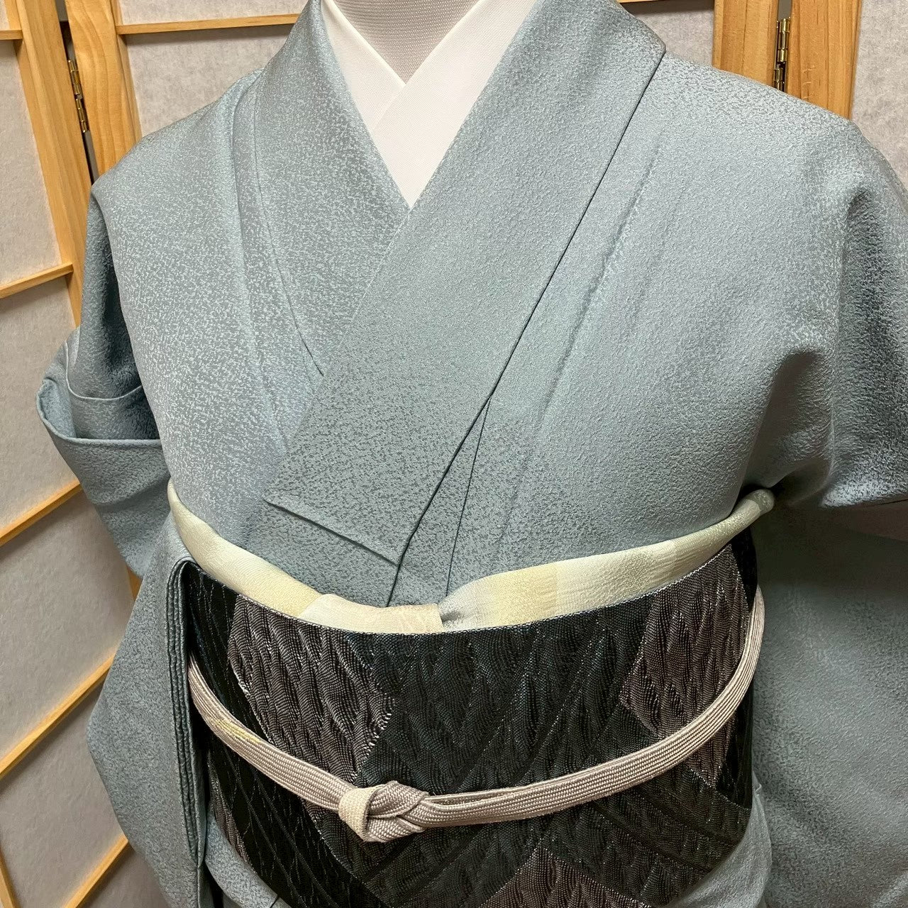 8142# Japanese Plain Kimono Vintage Womens Silk Fabric Robe Kimono only sold