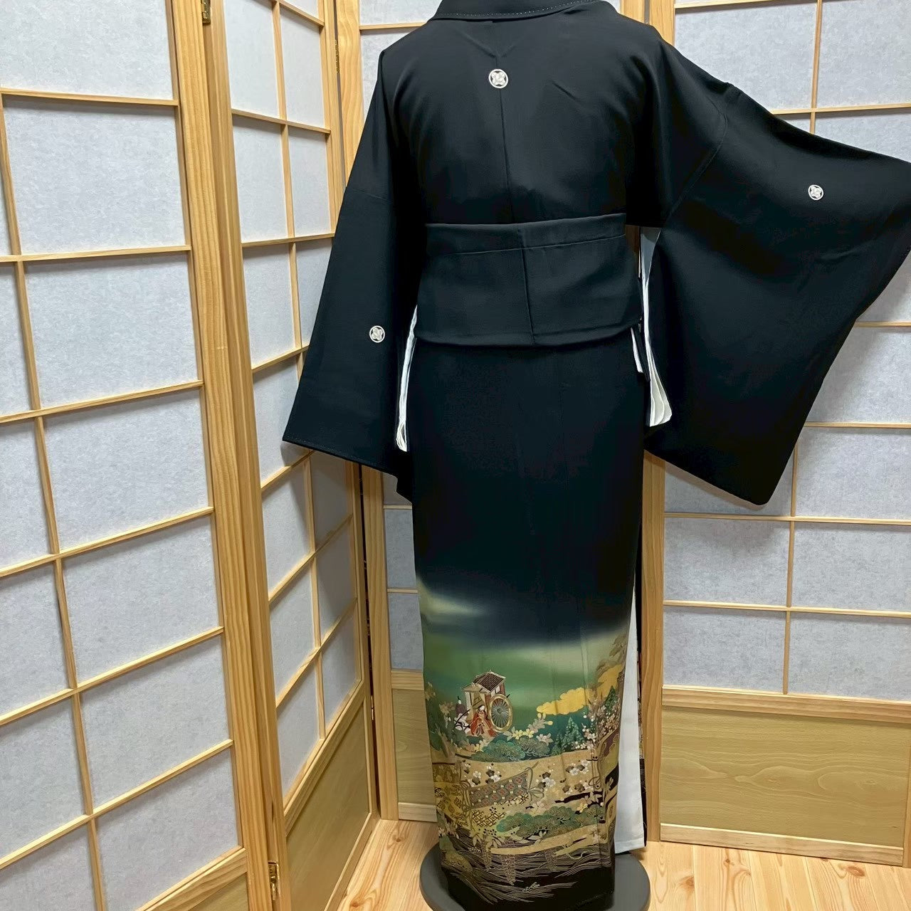 8144# Japanese Tomesode Kimono Vintage Womens Silk Fabric Robe Kimono only sold