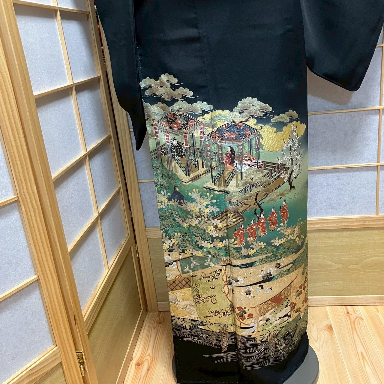 8144# Japanese Tomesode Kimono Vintage Womens Silk Fabric Robe Kimono only sold