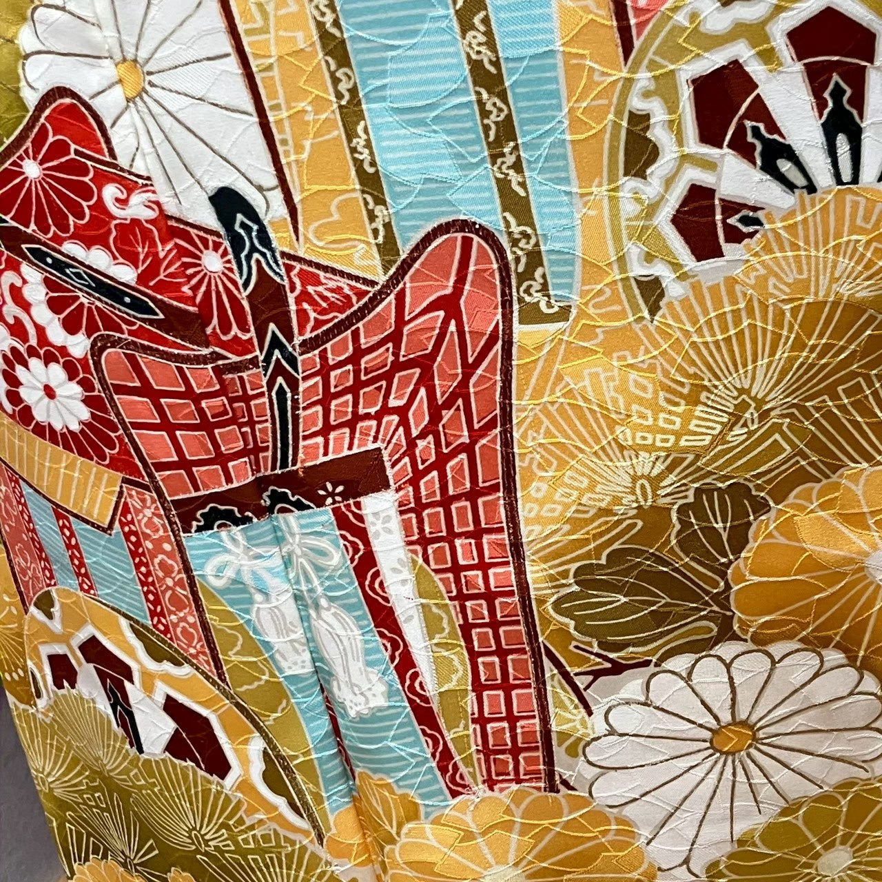 8147# Japanese Kimono Vintage Womens Silk Fabric Robe Kimono only sold