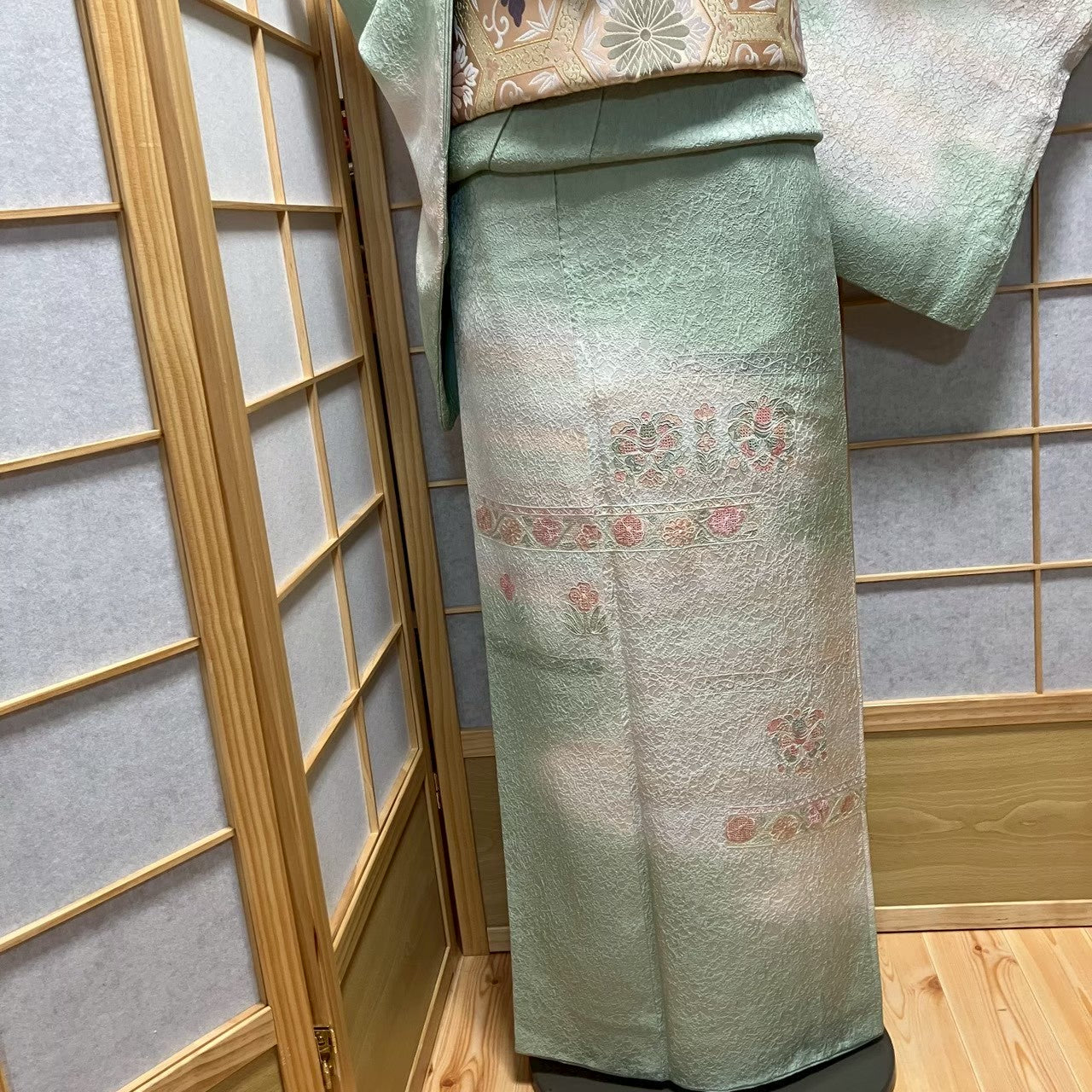 8140# Japanese Kimono Vintage Womens Silk Fabric Robe Kimono only sold