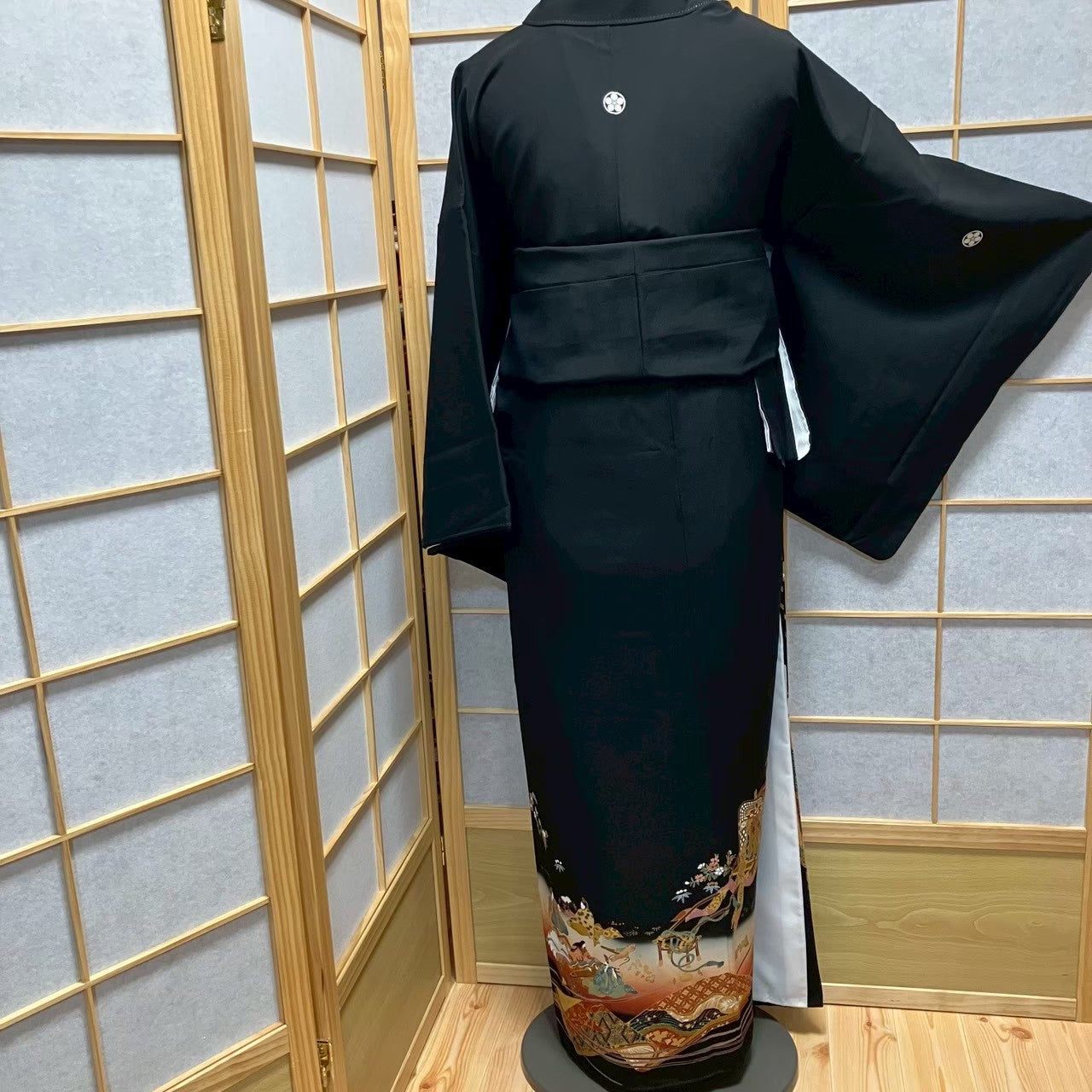 8148# Japanese Tomesode Kimono Vintage Womens Silk Fabric Robe Kimono only sold