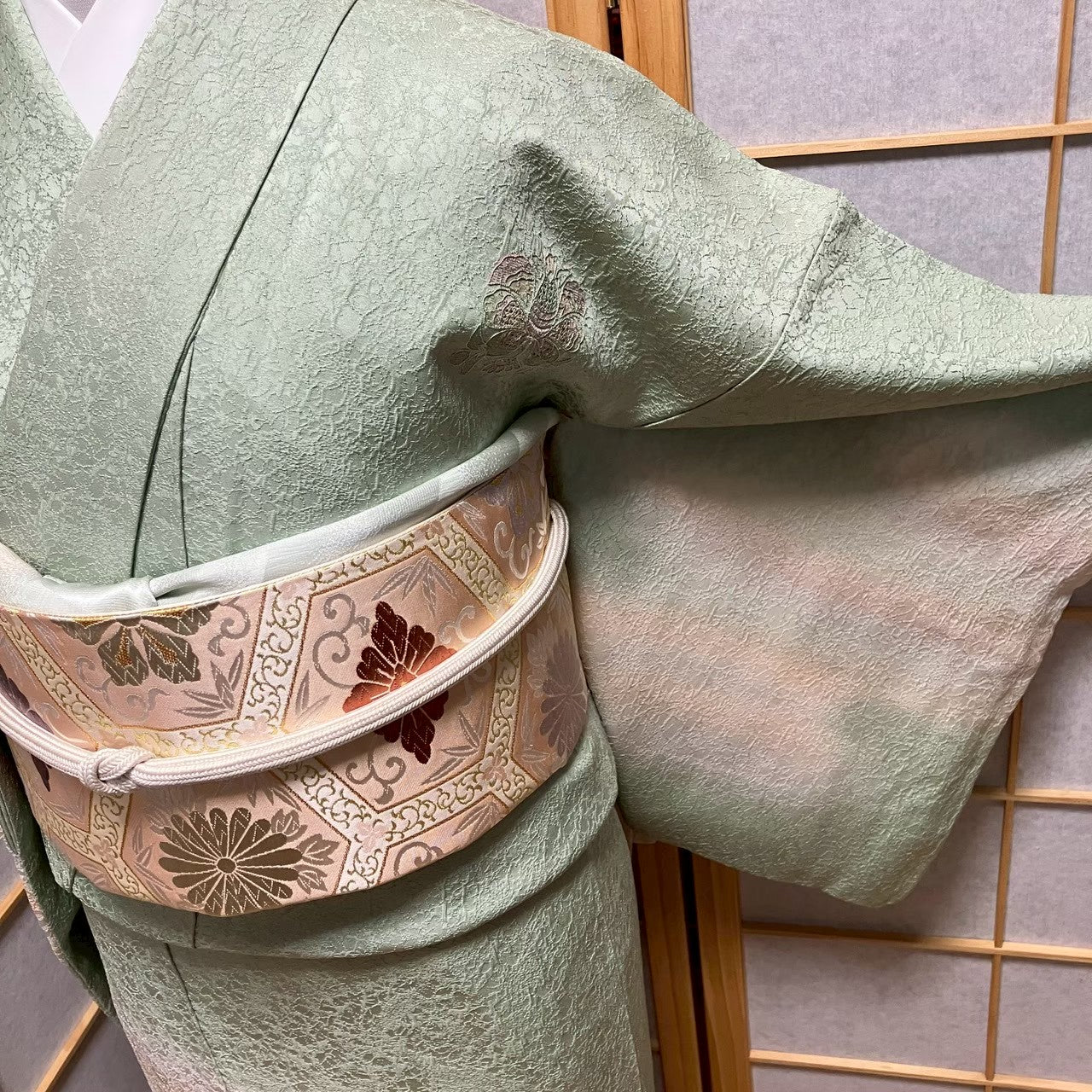 8140# Japanese Kimono Vintage Womens Silk Fabric Robe Kimono only sold