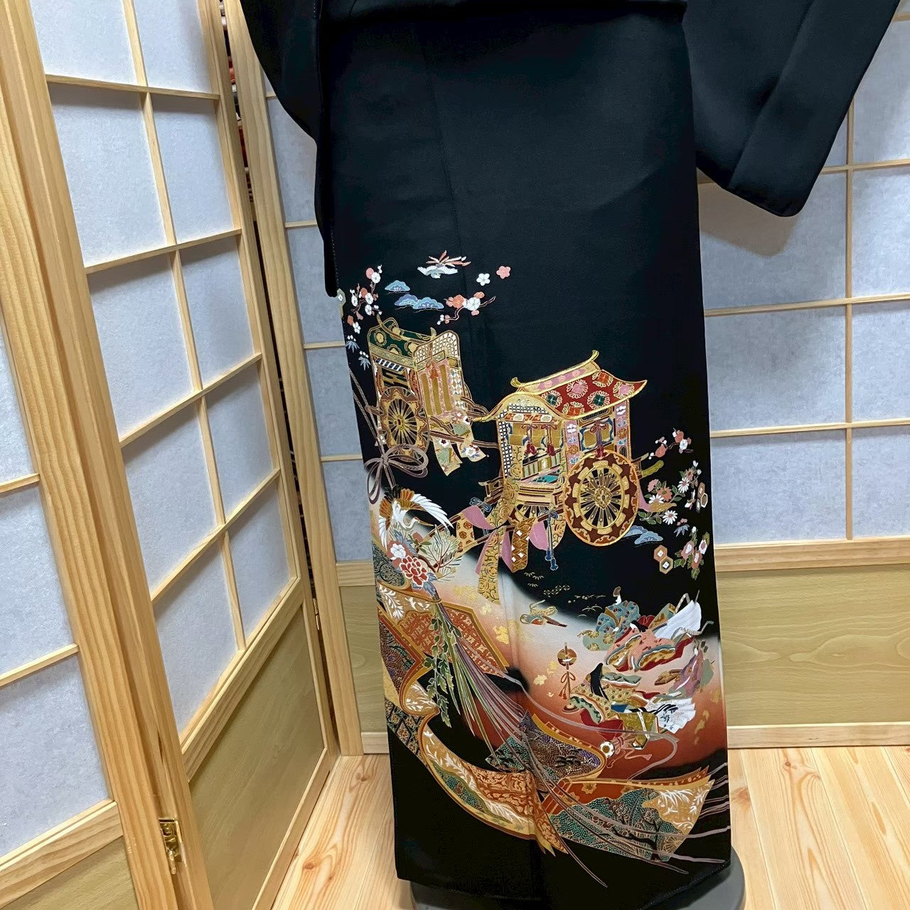 8148# Japanese Tomesode Kimono Vintage Womens Silk Fabric Robe Kimono only sold