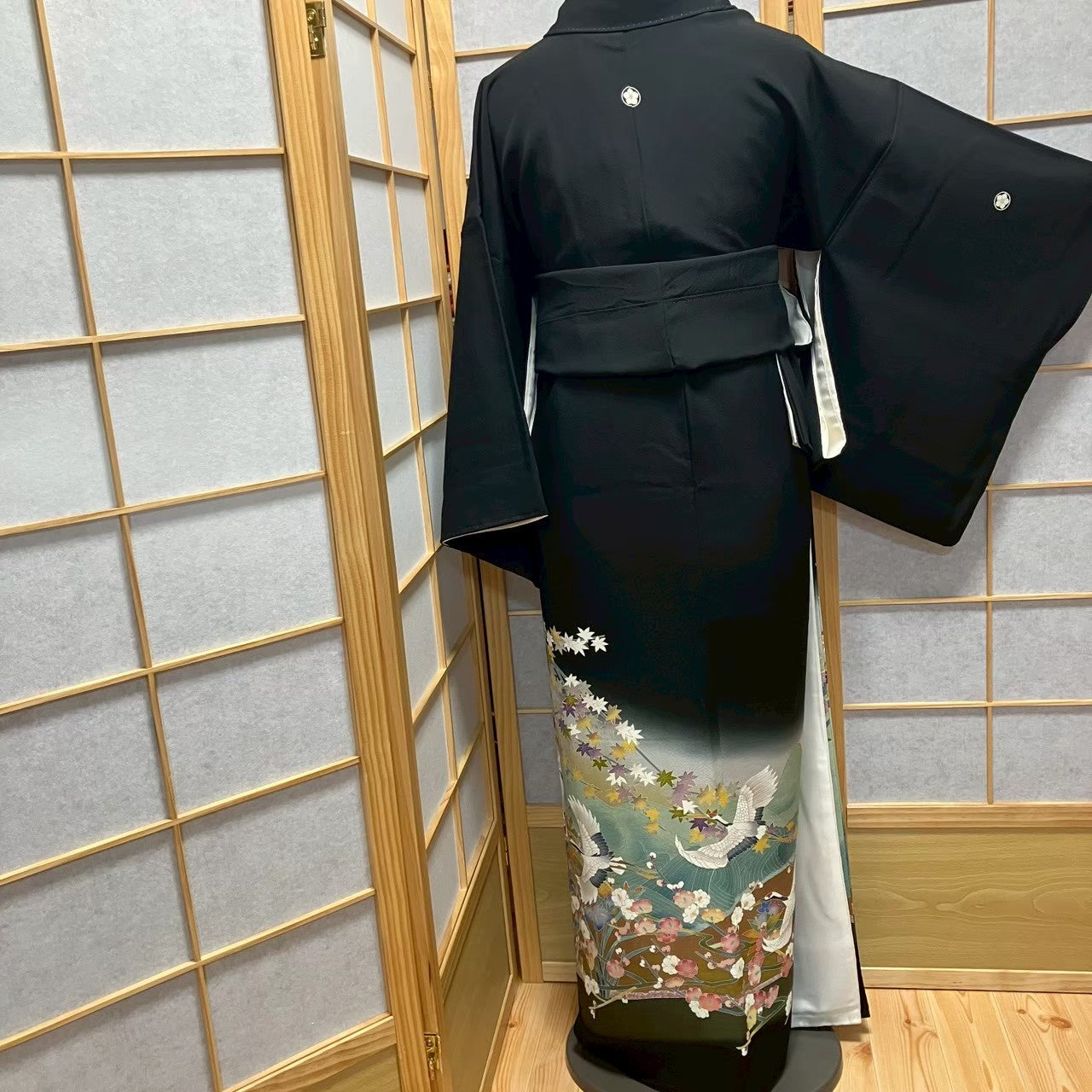 8149# Japanese Tomesode Kimono Vintage Womens Silk Fabric Robe Kimono only sold