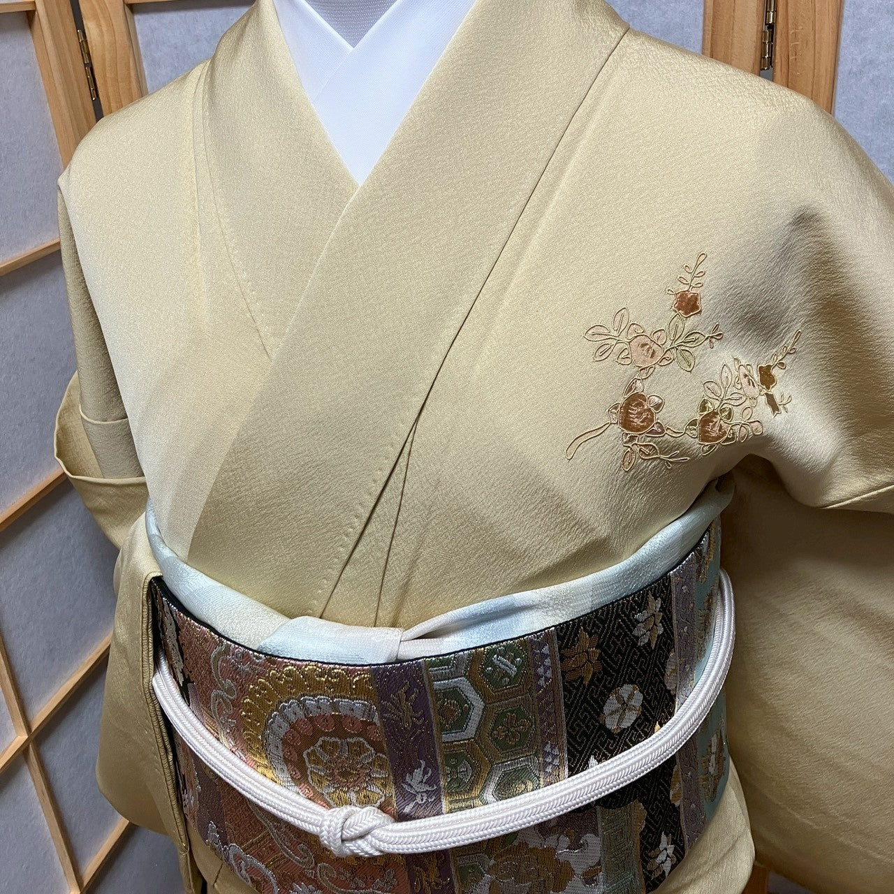 8181# Japanese Kimono Vintage Womens Silk Fabric Robe Kimono only sold