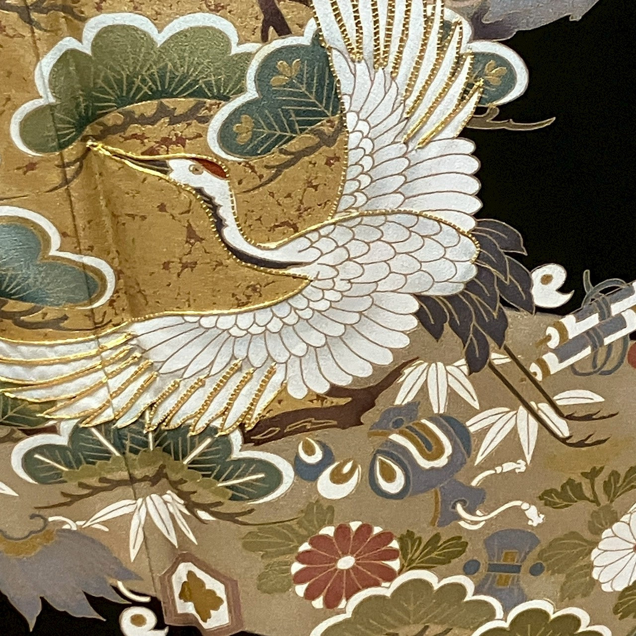 8182# Japanese Tomesode Kimono Vintage Womens Silk Fabric Robe Kimono only sold