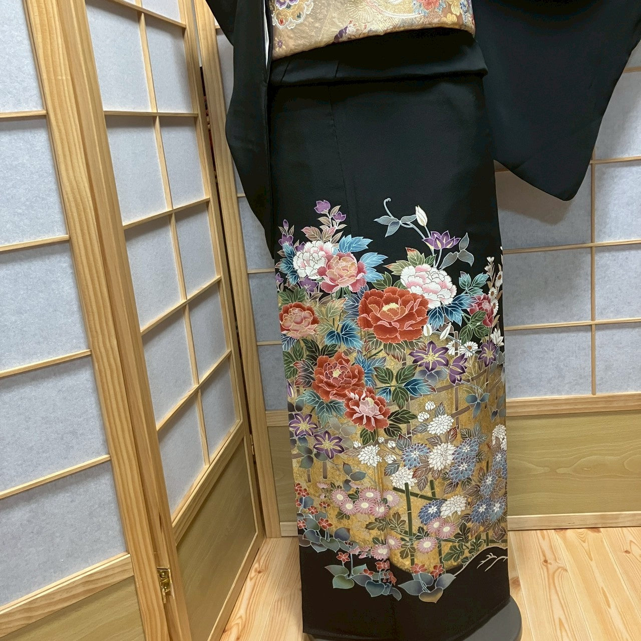 8180# Japanese Tomesode Kimono Vintage Womens Silk Fabric Robe Kimono only sold
