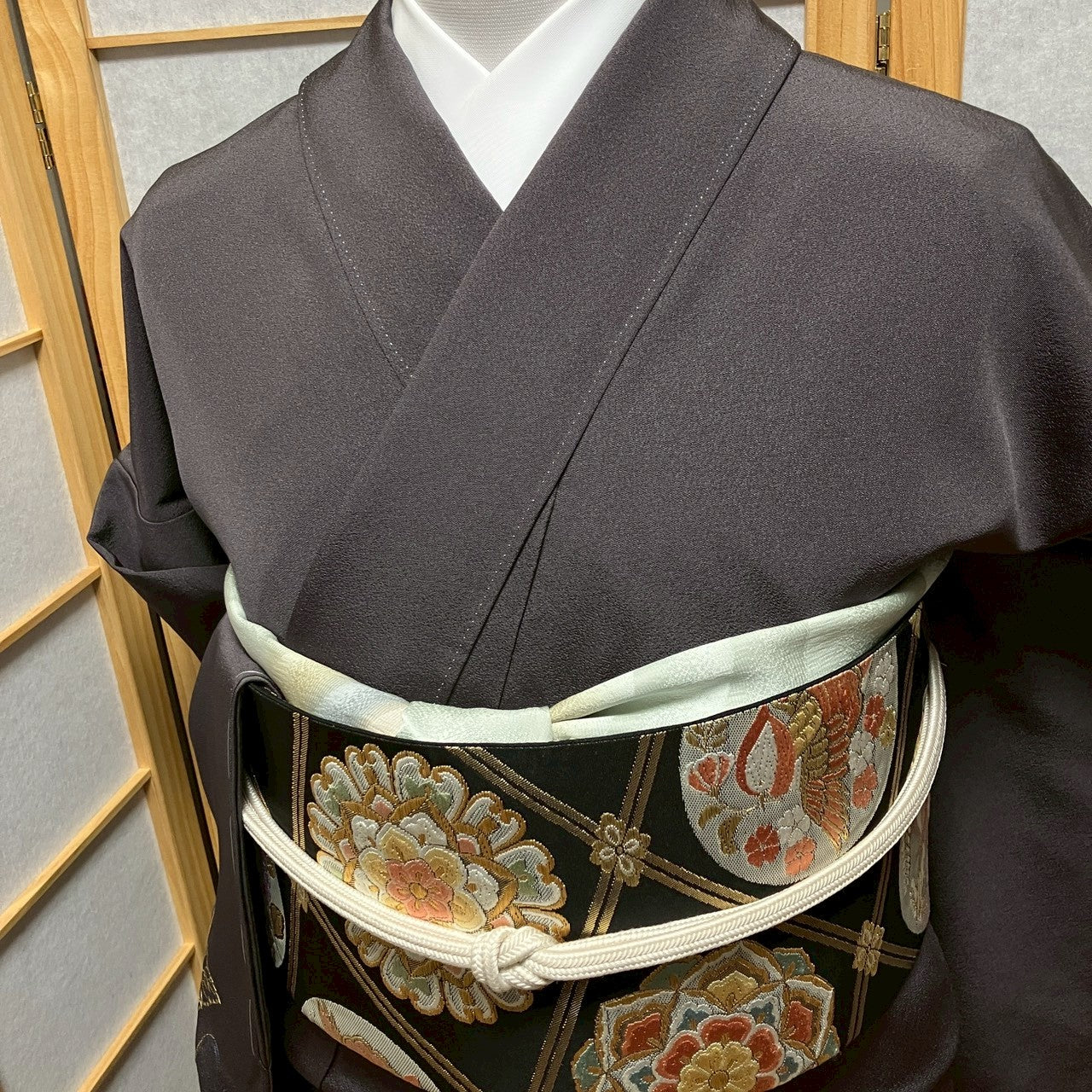 8192# Japanese Kimono Vintage Womens Silk Fabric Robe Kimono only sold