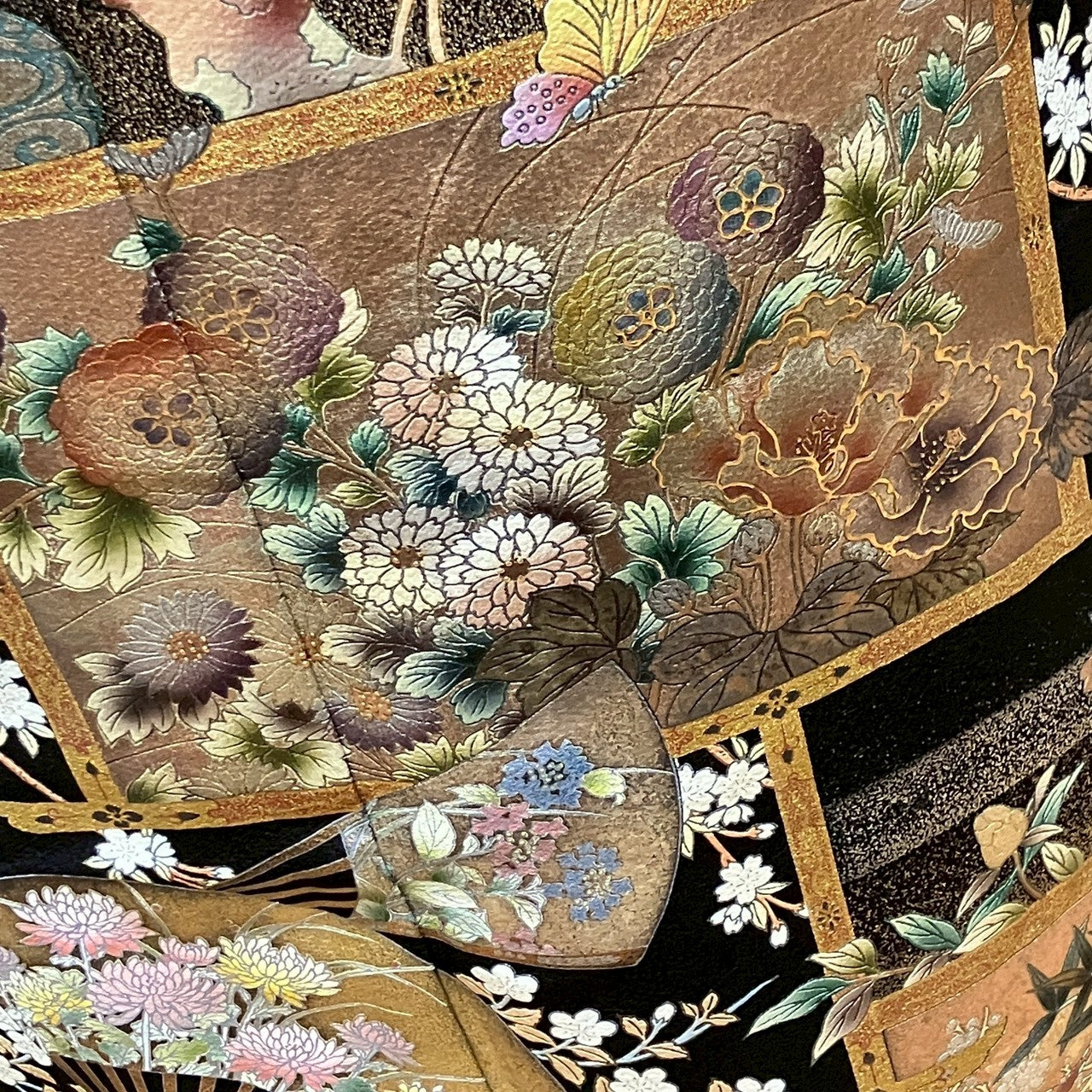 8193# Japanese Tomesode Kimono Vintage Womens Silk Fabric Robe Kimono only sold