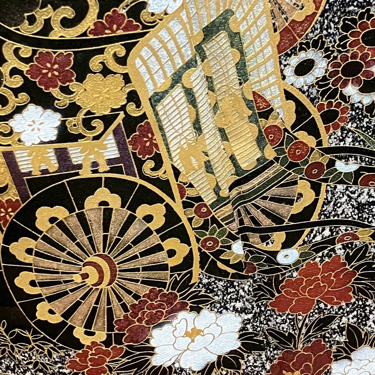 8184# Japanese Kimono Vintage Womens Silk Fabric Robe Kimono only sold Black