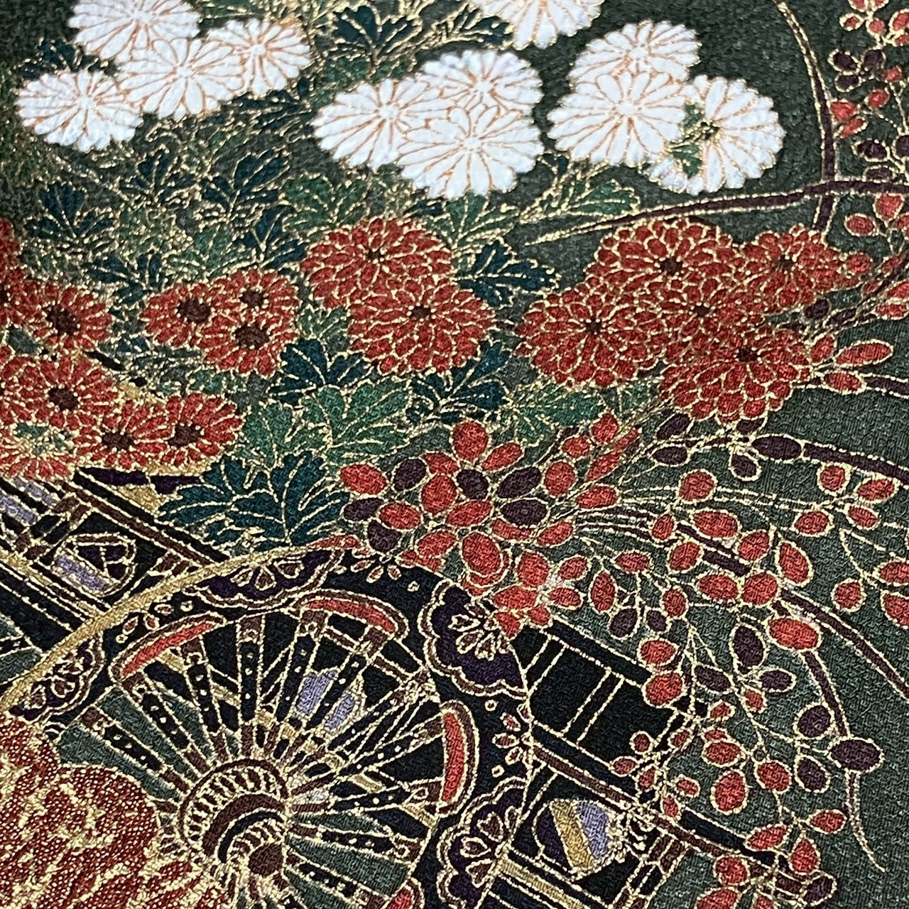 8190# Japanese Kimono Vintage Womens Silk Fabric Robe Kimono only sold