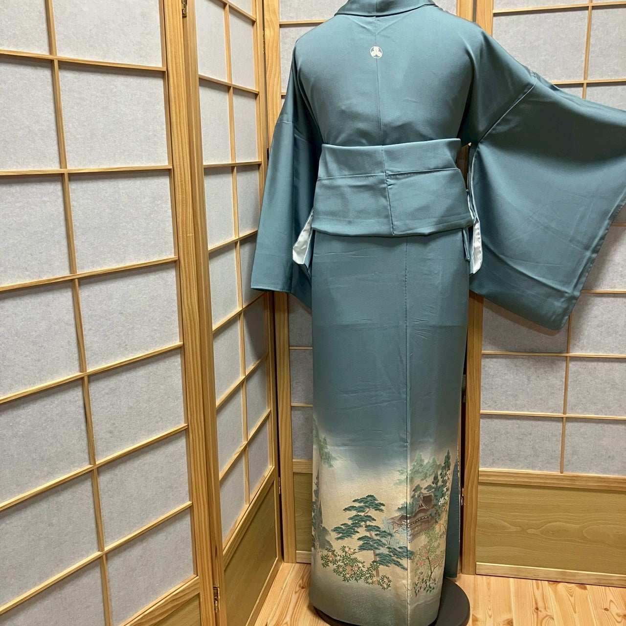 8457# Japanese Tomesode Kimono Vintage Womens Silk Fabric Robe Kimono only sold