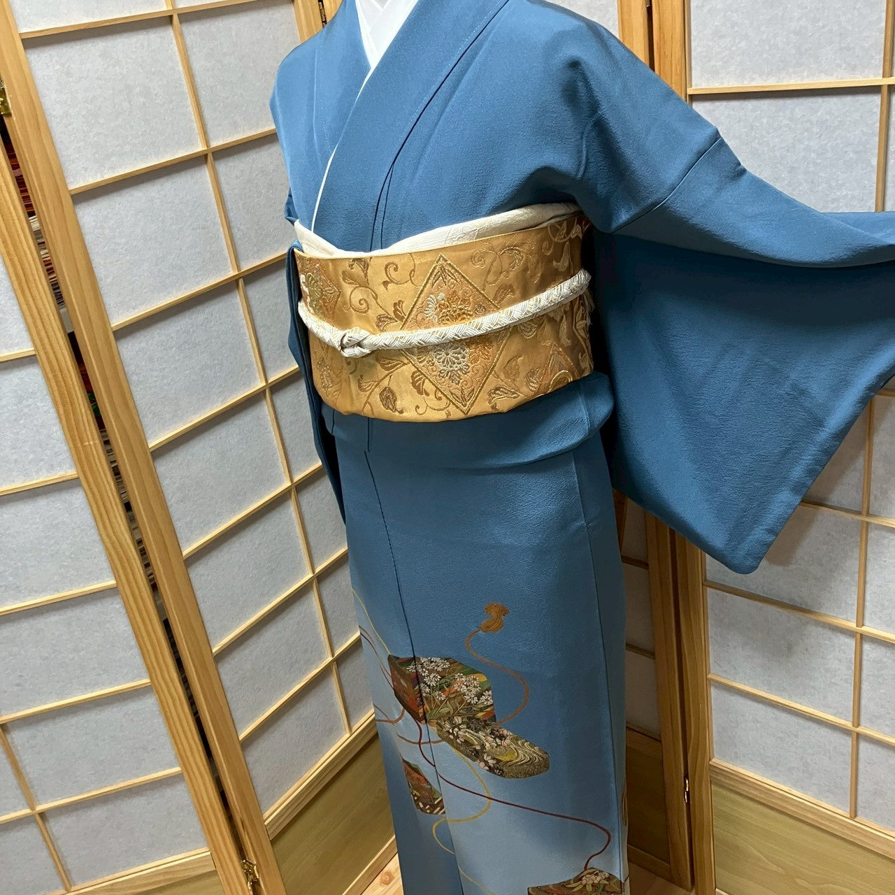 8459# Japanese Tomesode Kimono Vintage Womens Silk Fabric Robe Kimono only sold