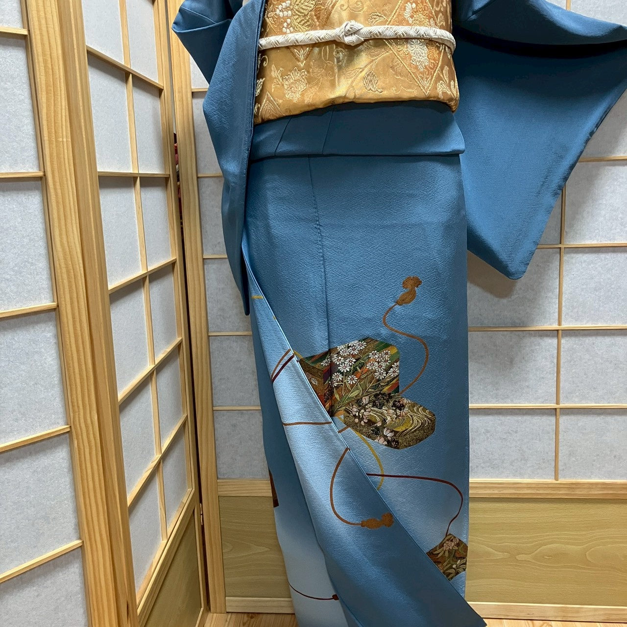 8459# Japanese Tomesode Kimono Vintage Womens Silk Fabric Robe Kimono only sold