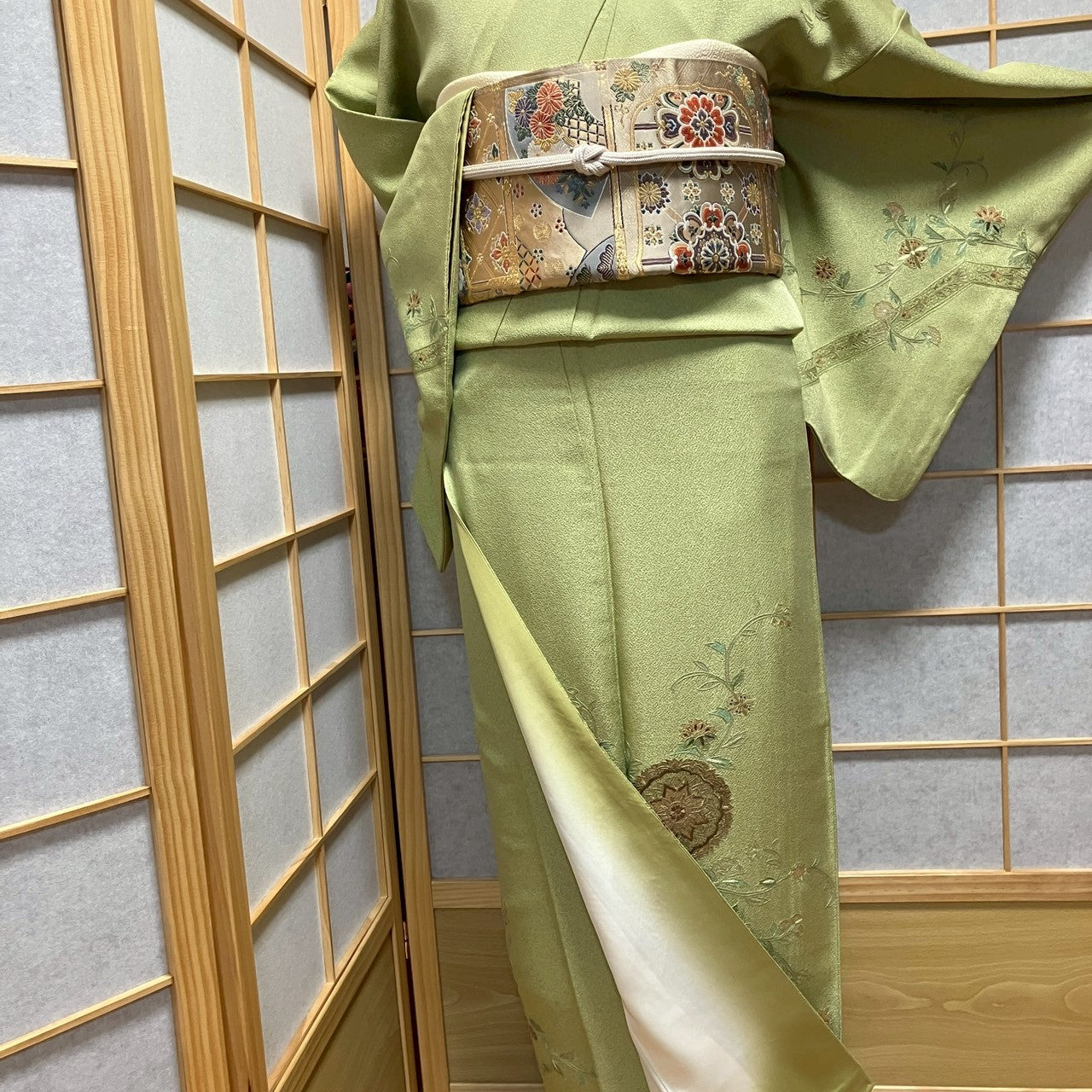 8200# Japanese Kimono Vintage Womens Silk Fabric Robe Kimono only sold