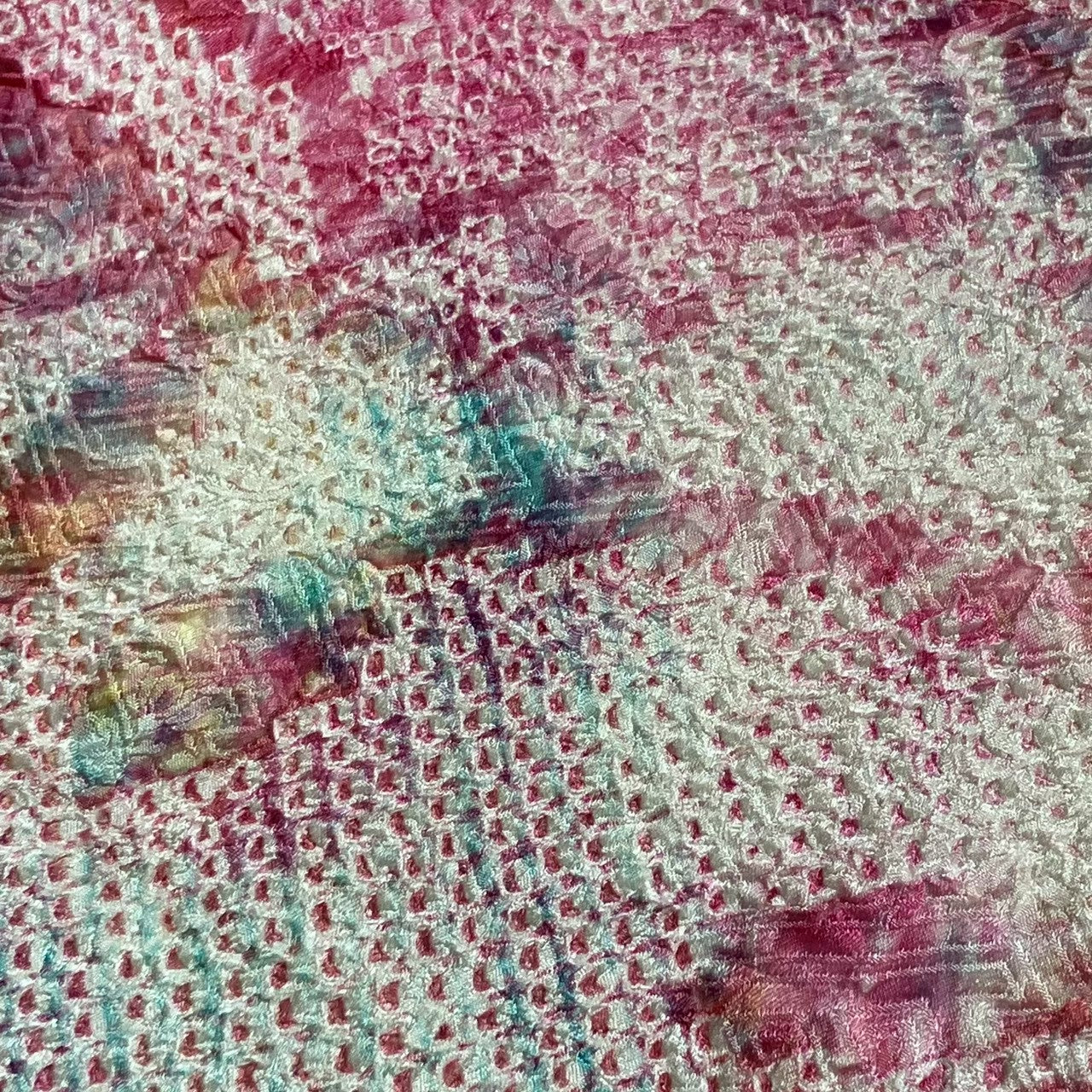 8196# Japanese Kimono Vintage Womens Silk Fabric Robe Kimono only sold Shibori