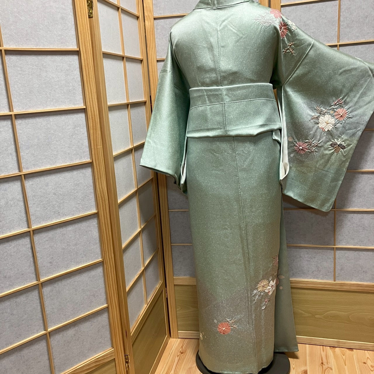 8452# Japanese Kimono Vintage Womens Silk Fabric Robe Kimono only sold Shibori