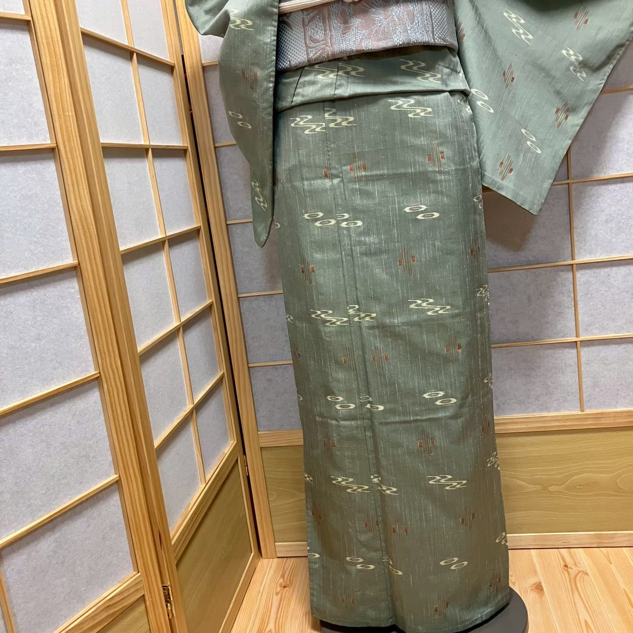 8489# Japanese Kimono only sold Vintage Womens Silk Fabric Robe Unlined kimono
