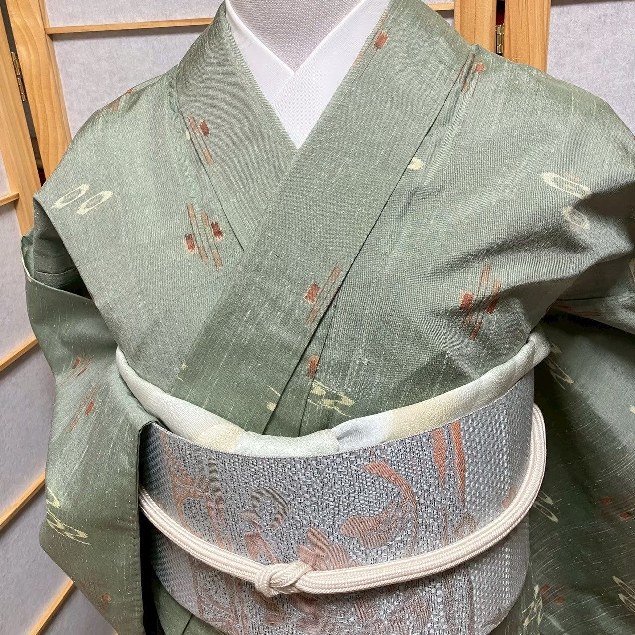 8489# Japanese Kimono only sold Vintage Womens Silk Fabric Robe Unlined kimono
