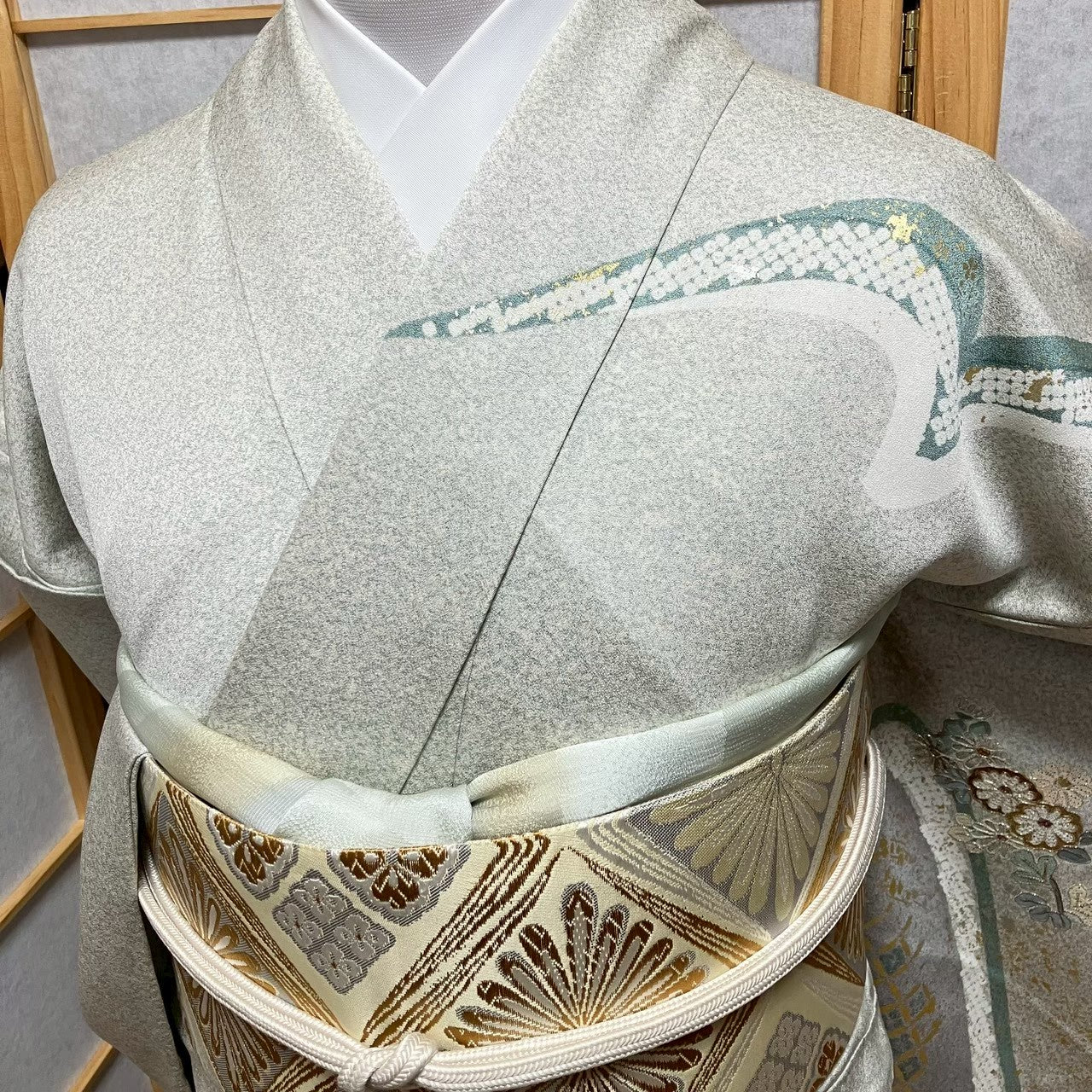 8490# Japanese Kimono only sold Vintage Womens Silk Fabric Robe Unlined kimono